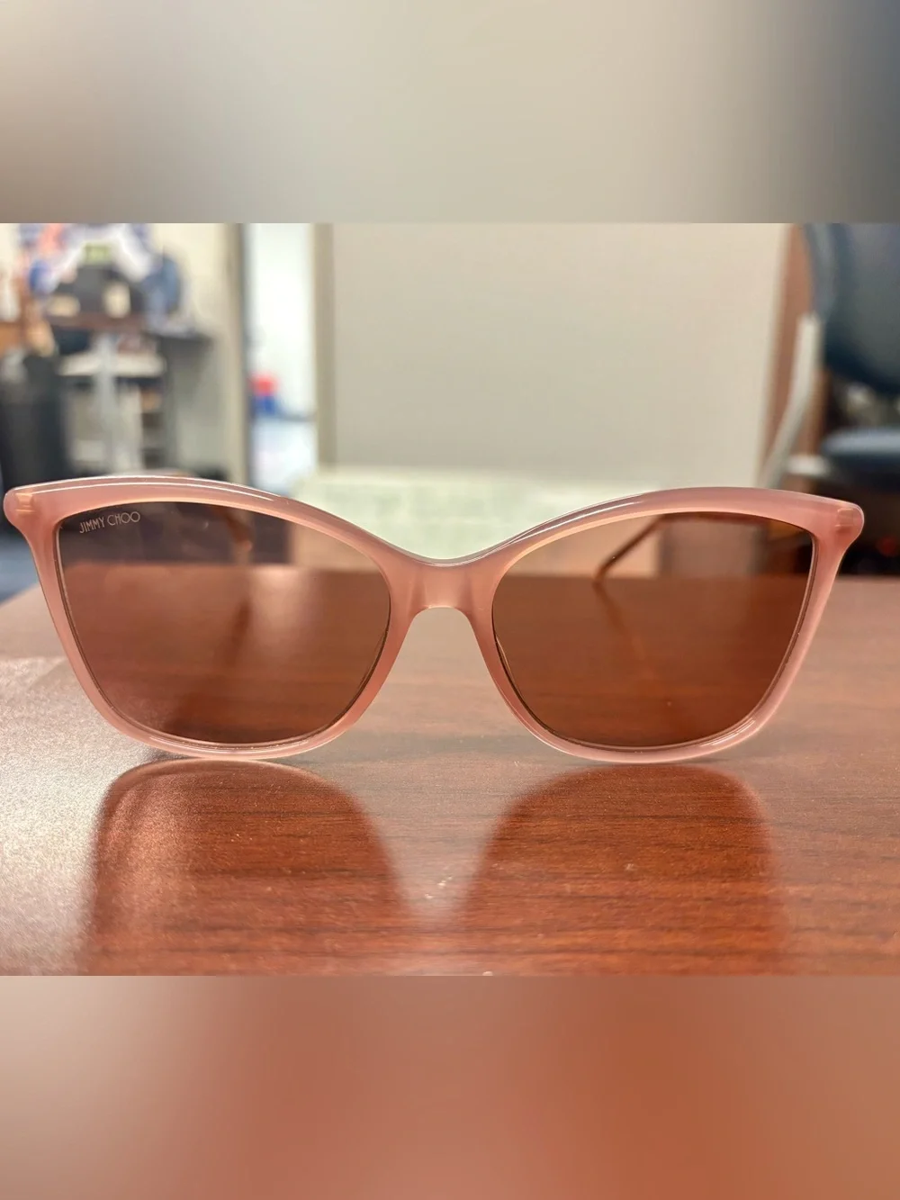 Jimmy Choo BA/G/S Nude Pink Cat Eye Sunglasses with Original Case